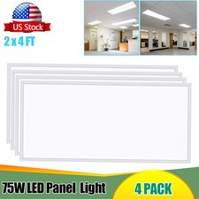  2x4 FT LED Flat Panel Troffer Light, Recessed Back-Lit Drop Ceiling Lights 75W
