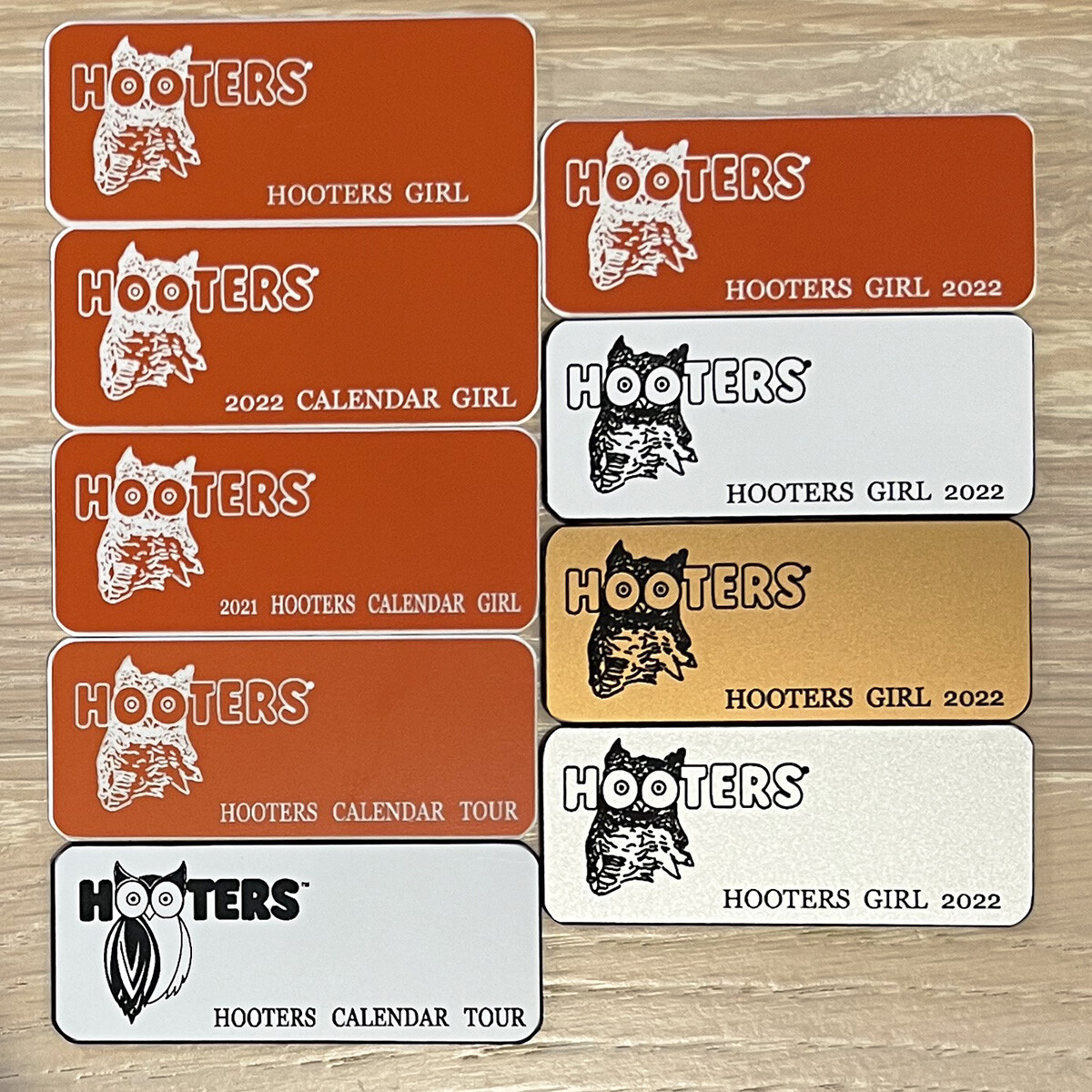 HOOTERS Calendar Girl Uniform Pin Badge Customize