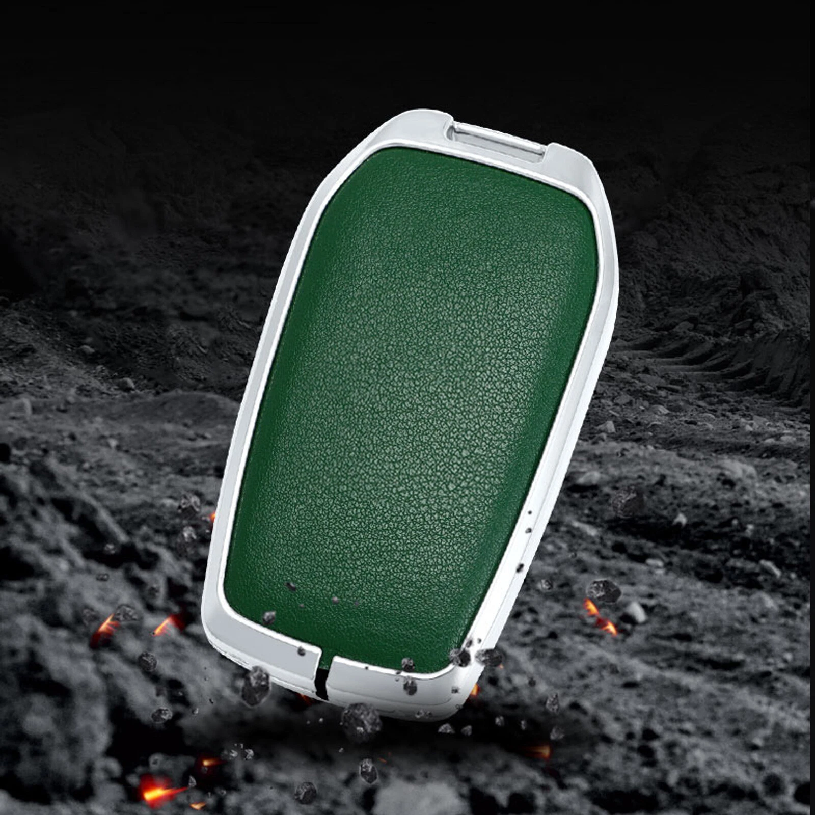 For Toyota Sienna Venza Yaris Corolla Metal Leather Car Key Fob Cover Case NEW