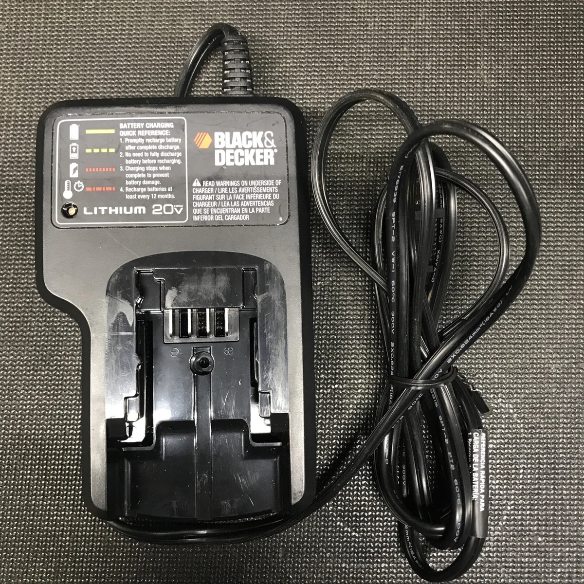 Black Decker LCS20 406A MAX Lithium 20v Battery Charger eBay