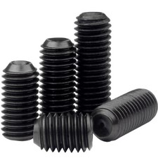 #6-32 Socket Set Screws w/ Cup Point, Alloy Steel w/ Black Oxide, Coarse Inch