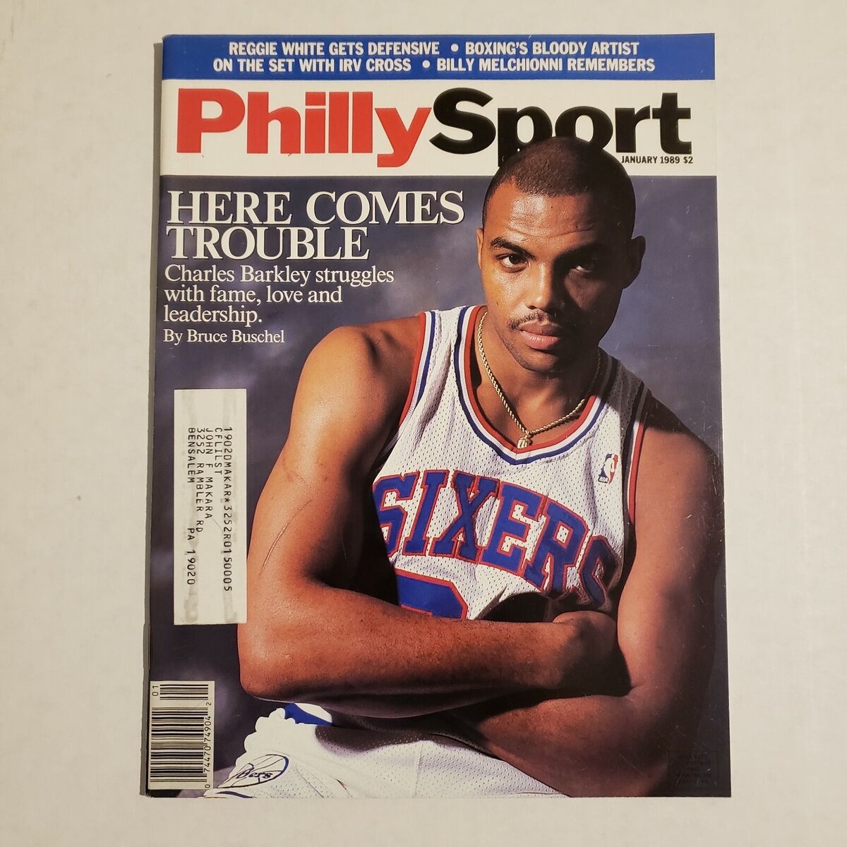 PHILLY SPORT Magazine JAN 1989 CHARLES BARKLEY Philadelphia PHILLY SPORT Magazine JAN 1989 CHARLES BARKLEY Philadelphia