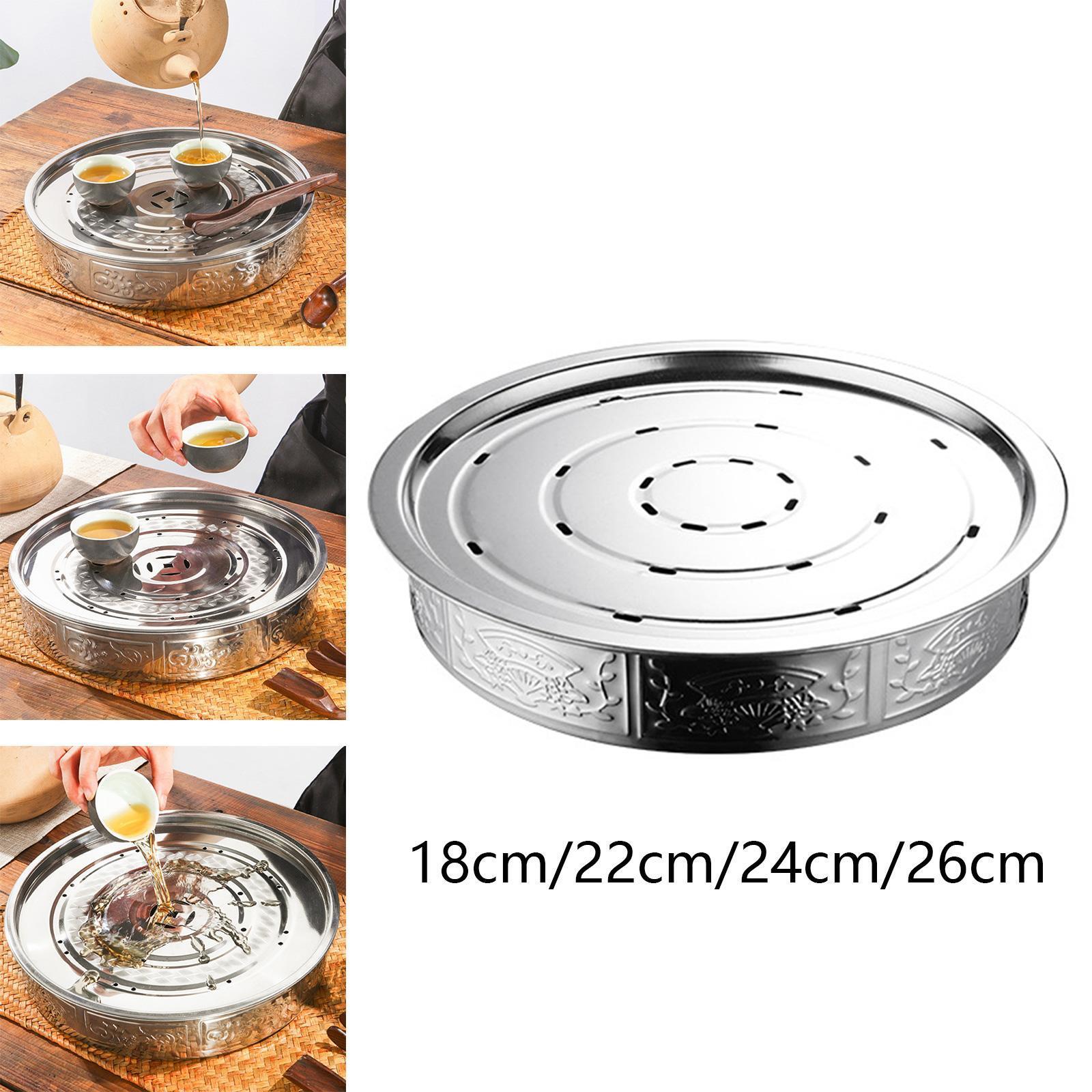 Tea Tray Space Saving Water Storage Tray for Teaware Household Office Home
