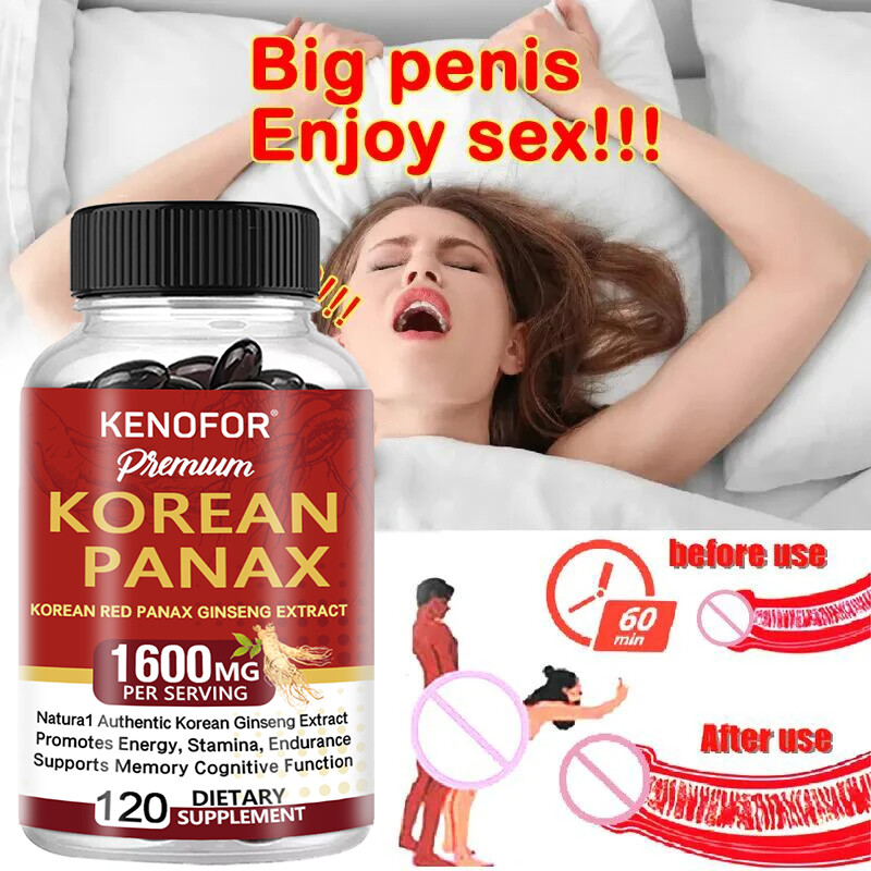Korean Panax Ginseng Extrakt 1600 mg pro Kapsel I 120 vegane Kapseln I Neu