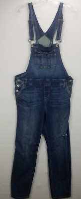Torrid Crop Overall Womens SZ 16 Vintage Stretch Jean Bib Denim Blue