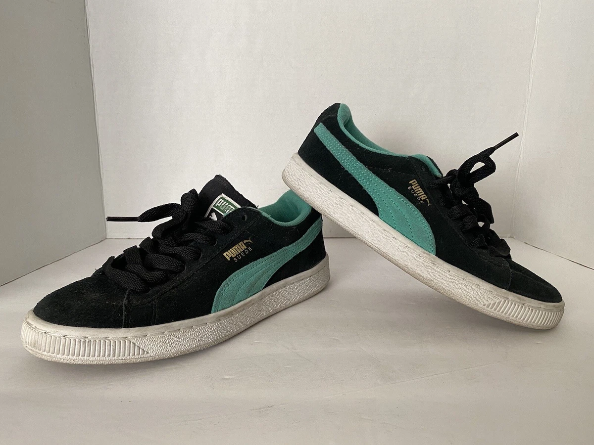 Puma Women's Classic Suede Black Mint Green Casual Running Shoes Size US eBay