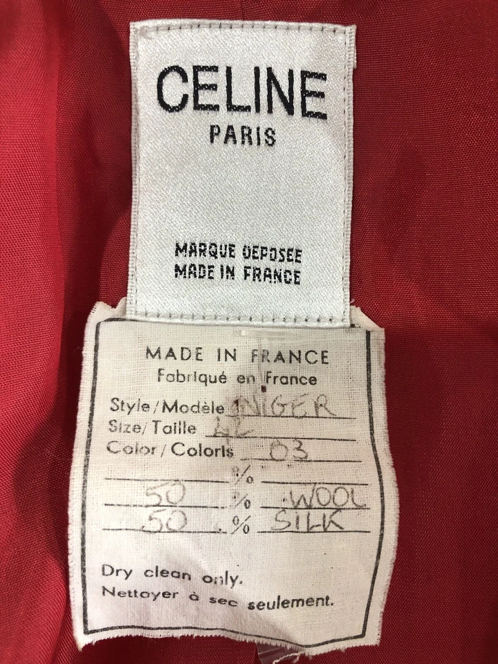 Blazer Pata de Gallo Rojo Celine Talla 42 Foto 4 de 4