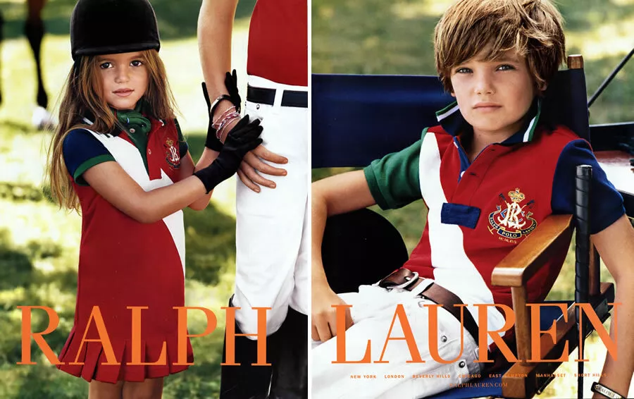 2008 Ralph Lauren Polo cute kids 2-page MAGAZINE AD