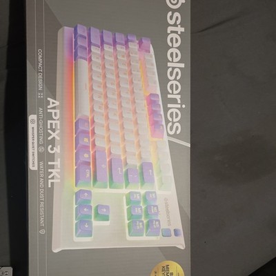 SteelSeries Apex 3 Tkl US Layout Keyboard, Limited Edition Amethyst Colours