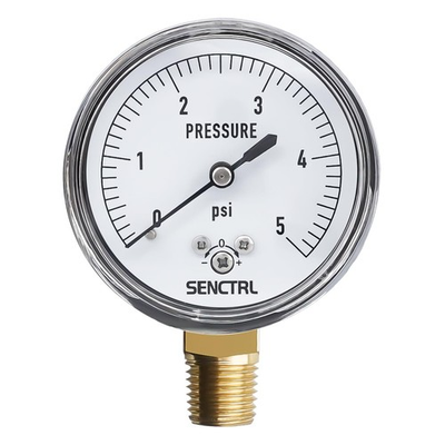 #ad #ad Low Pressure Gauge 0 5 Psi 2.5quot; Dial 1 4quot; NPT Zero Adjustment for Testing $23.96