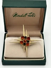 Vintage Signed Emmons Galaxy (mid 1960s) Brooch MCM Brutalist Starburst Pin