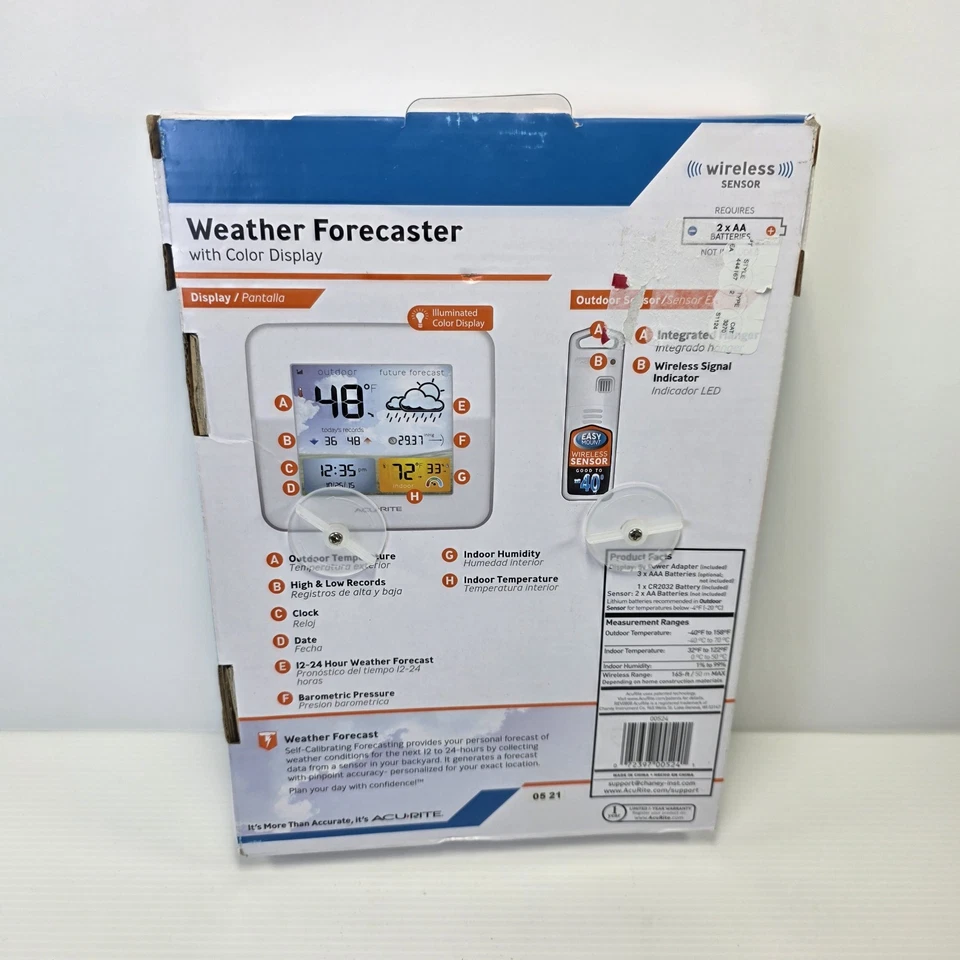 AcuRite 00524 Digital Meat Thermometer Weather Station - Image 2 of 4