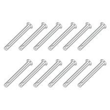 12Pcs 1/8" x 1" Single Hole Clevis Pins 304 Stainless Steel Flat Head Pins