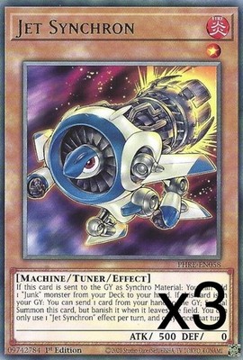 3X Yugioh Jet Synchron PHRE-EN058 Rare 1st Edition NM