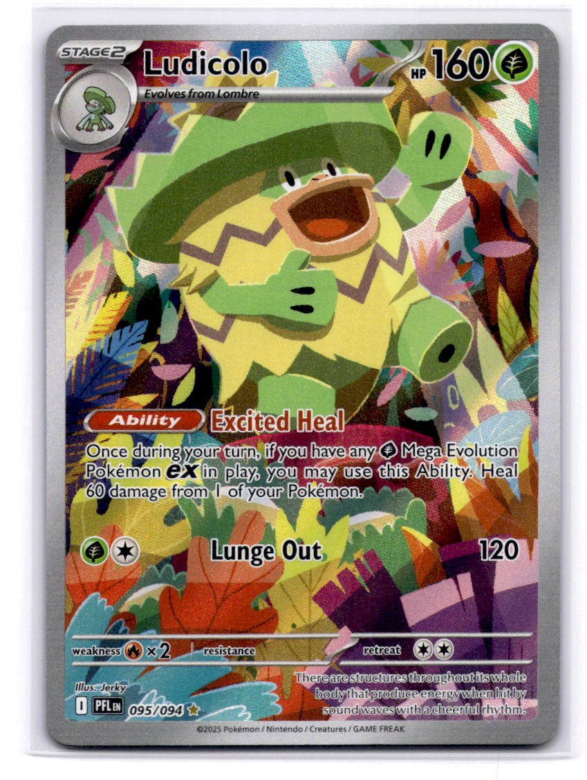 Ludicolo - Illustration Rare ME02: Phantasmal Flames 095/094 LP-NM