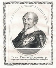 1645 - Ludwig Friedrich Von Württemberg-Mömpelgard Duke Portrait Engraving