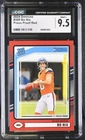 2024 Panini Donruss Bo Nix #369 Rated Rookie Proof Red Broncos RC CGC 9.5 Mint+
