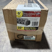 Master Flow 5 in. x 25 ft. Insulated Flexible Duct R6 Silver Jacket F6IFD5X300