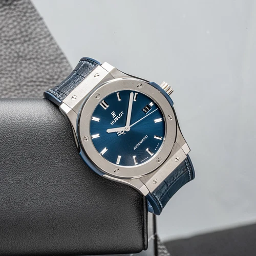 Hublot Classic Fusion Blue Men's Watch with Leather Strap - 511.NX.7170.LR
