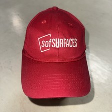 sofSURFACES Youth Kids Red Adjustable Baseball Cap Hat Playground Equipment