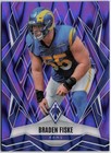 2025 Panini Phoenix Football Purple Seismic Braden Fiske #82