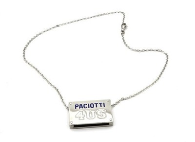 Halskette Cesare Paciotti 4UCL0150 Edelstahl 4US Anhänger Blau Weiß
