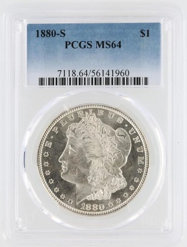 1880-S Morgan Silver Dollar PCGS MS64 S$1 San Francisco Minted No Reserve