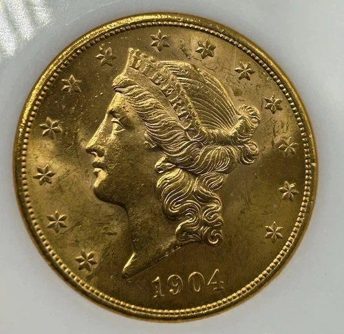 1904-S $20 Liberty Head Gold Double Eagle Old Fatty NGC MS61 Gen 3 - Nice Luster