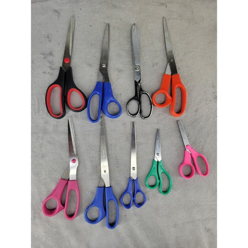 9 Pair Scissor Lot Crayola SchoolWorks Stainless Steel Craft Office School Mixed