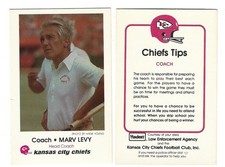 1979 Marv Levy Kansas City Chiefs Football Police Card *Excellent*