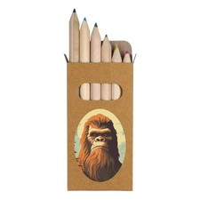 6 x 'Bigfoot Portrait' Short 85mm Pencils / Coloured Pencil Set PE00075196 