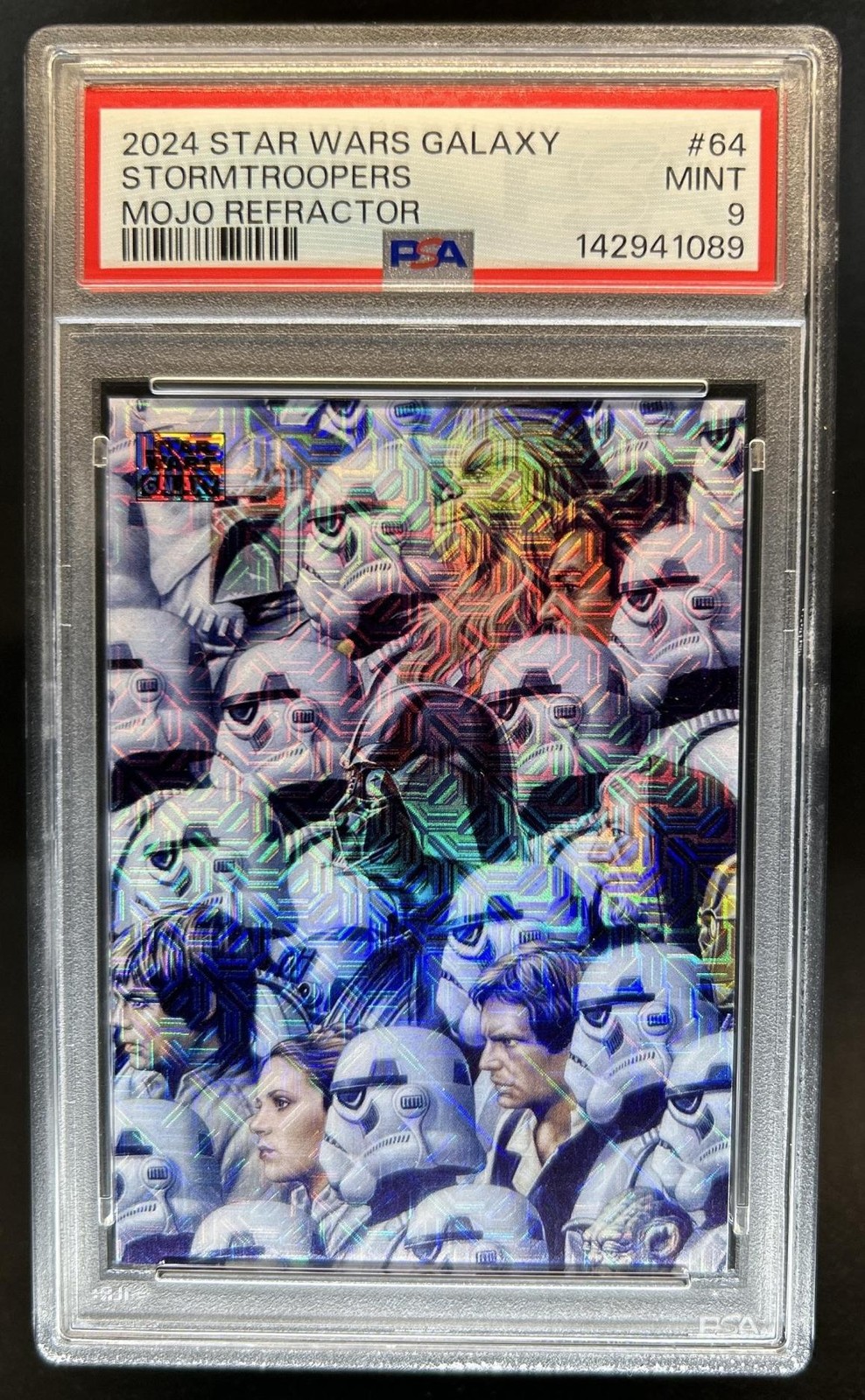 2024 Topps Chrome Star Wars Galaxy Stormtroopers Mojo Refractor #/50 PSA 9