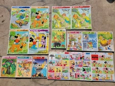 Vintage Golden Whitman Frame Tray Puzzle Lot of 16 Pooh Disney Sesame Street VTG