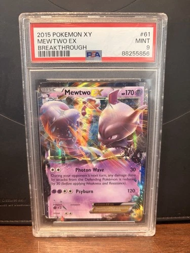 LOW POP 2015 Pokemon XY Mewtwo EX 61/162 Breakthrough MT PSA 9