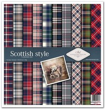 11.8" x 12.1" scrapbooking paperpad Scottish Style 11 sheets 200gsm