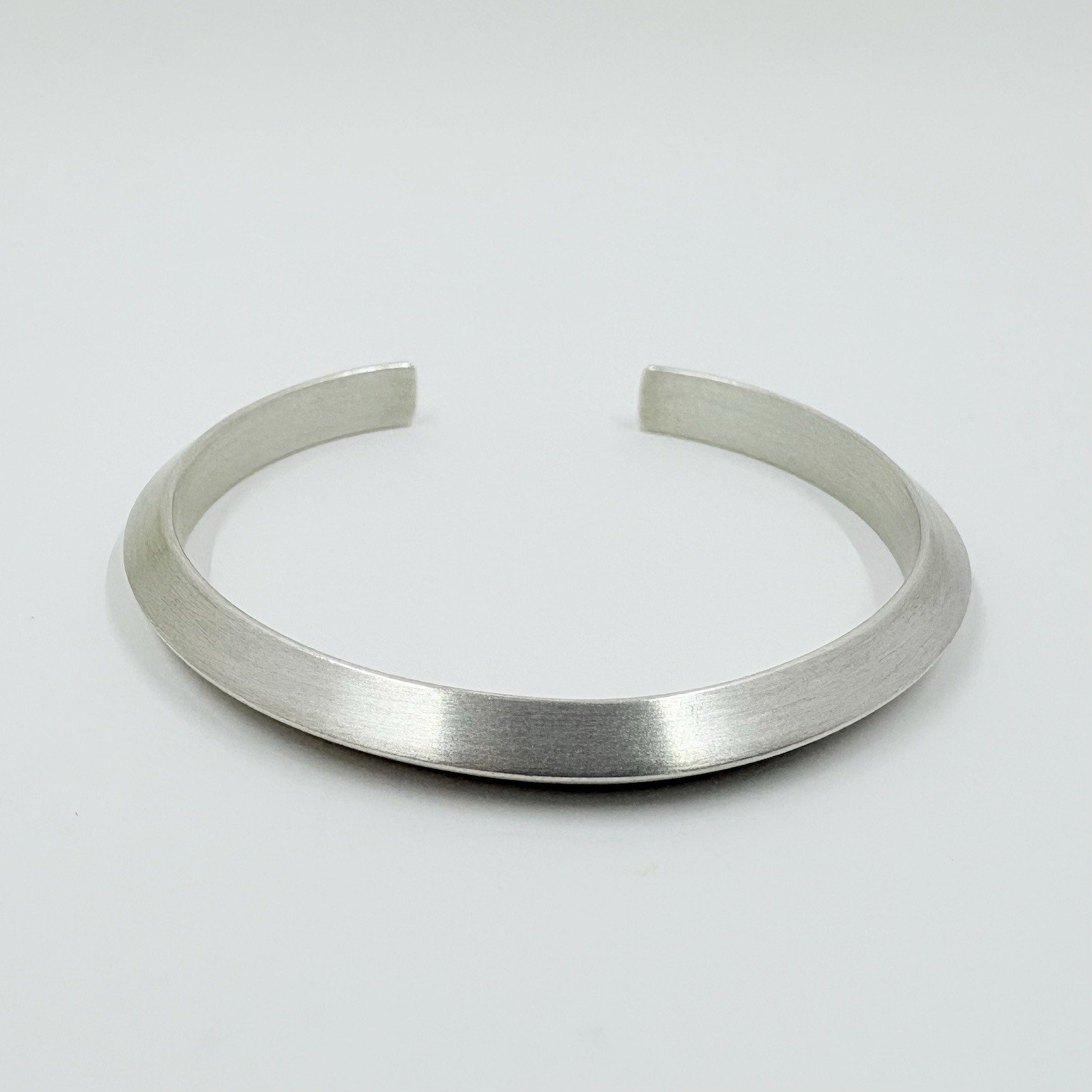 Sterling Silver Artisan Signed Triangle Cuff Brac… - image 1