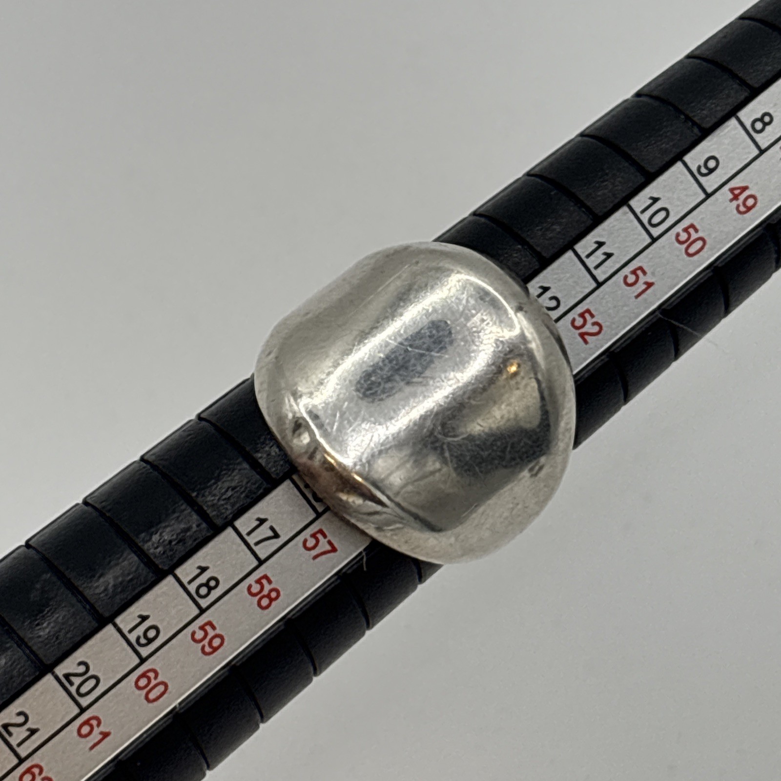 .925 Sterling Silver Solid Concaved Polished Sadd… - image 16