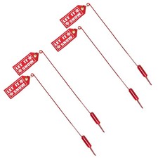 2PK Red Flag Snow Plow Blade Guide Markers "Let It Snow" (Pair)