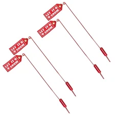 2PK Red Flag Snow Plow Blade Guide Markers "Let It Snow" (Pair)