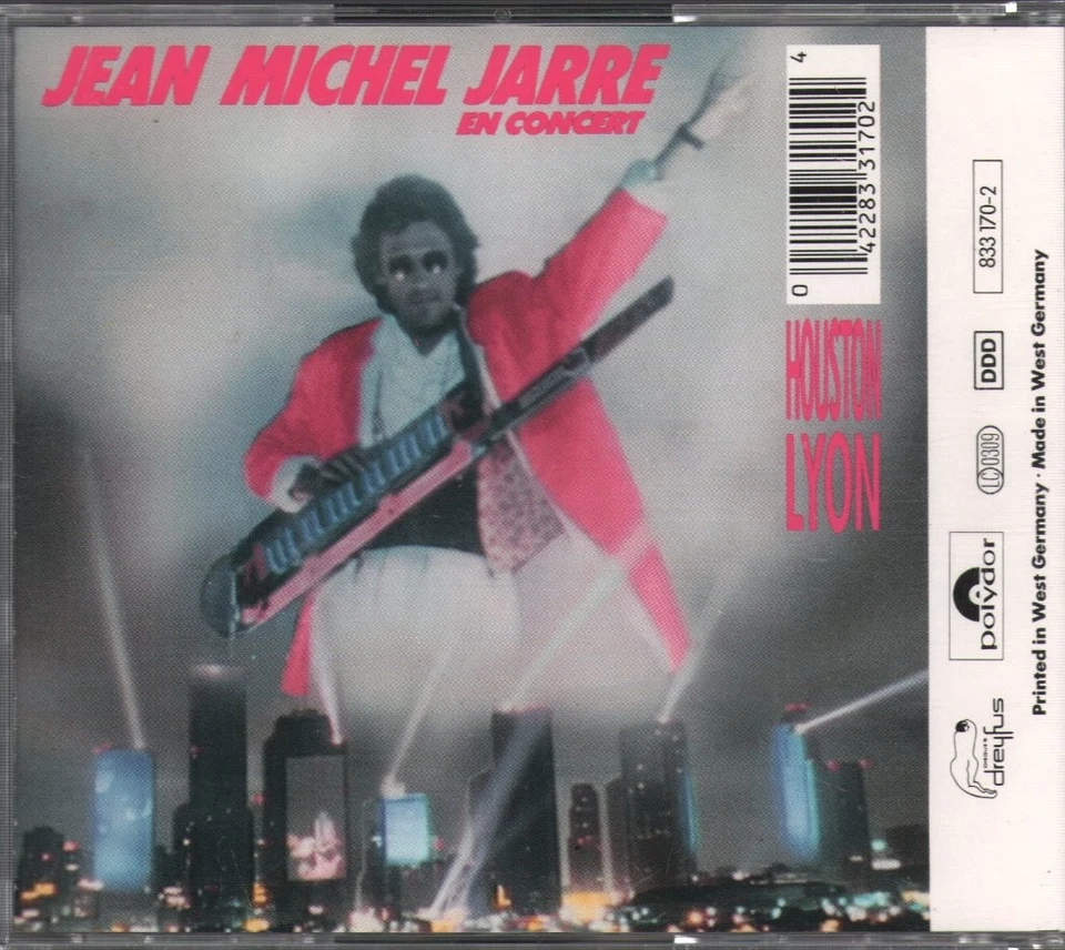 Jean-Michel Jarre In Concert / Houston - Lyon CD Europe Polydor 1987 8331702 - Image 2 of 2