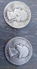 1941 & 1942 siver U.S quarters Washington lot of 2