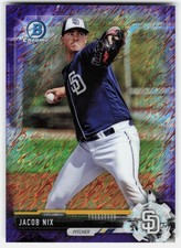 2017 Bowman Chrome - Jacob Nix #BCP195 Purple Shimmer Refractor (RC) Padres