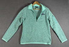 Patagonia Better Sweater 1/4 Zip Pullover Womens M Teal Fleece