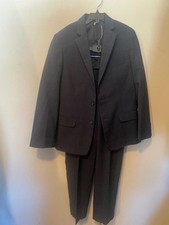 Boy's Navy Patterned Suit Class Club Gold Label Jacket 12/Pants 10