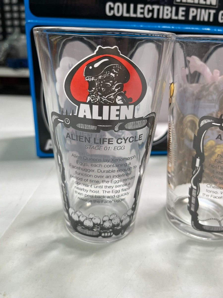 エイリアン　alien super7 スーパー7 コップ　グラス　新品未使用品 Super 7 Alien 16oz ALIEN COLLECTIBLE PINT set of 4 glass, NEW IN