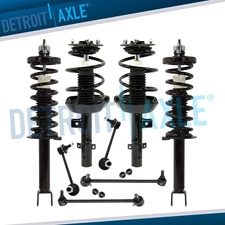 8pc Front Rear Struts w/ Coil Spring Sway Bars for 2013 - 2017 Honda Accord 2.4L