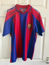 1990s Vintage FC Barcelona Football Shirt Kappa Licensed Home Kit Large