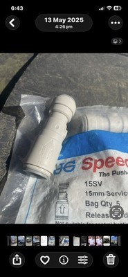 John Guest 15 mm Serviceventil Speedfit Pushfit (5er Pack)
