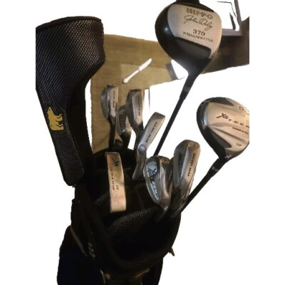 XS Texh GOLDEN Bear Golf Club Set RH Woods, Irons, Putter W/ Bag +
