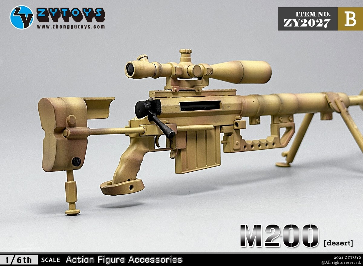 ZYTOYS ZY2027 1/6 M200 Sniper Rifle 21CM Plastic Weapon